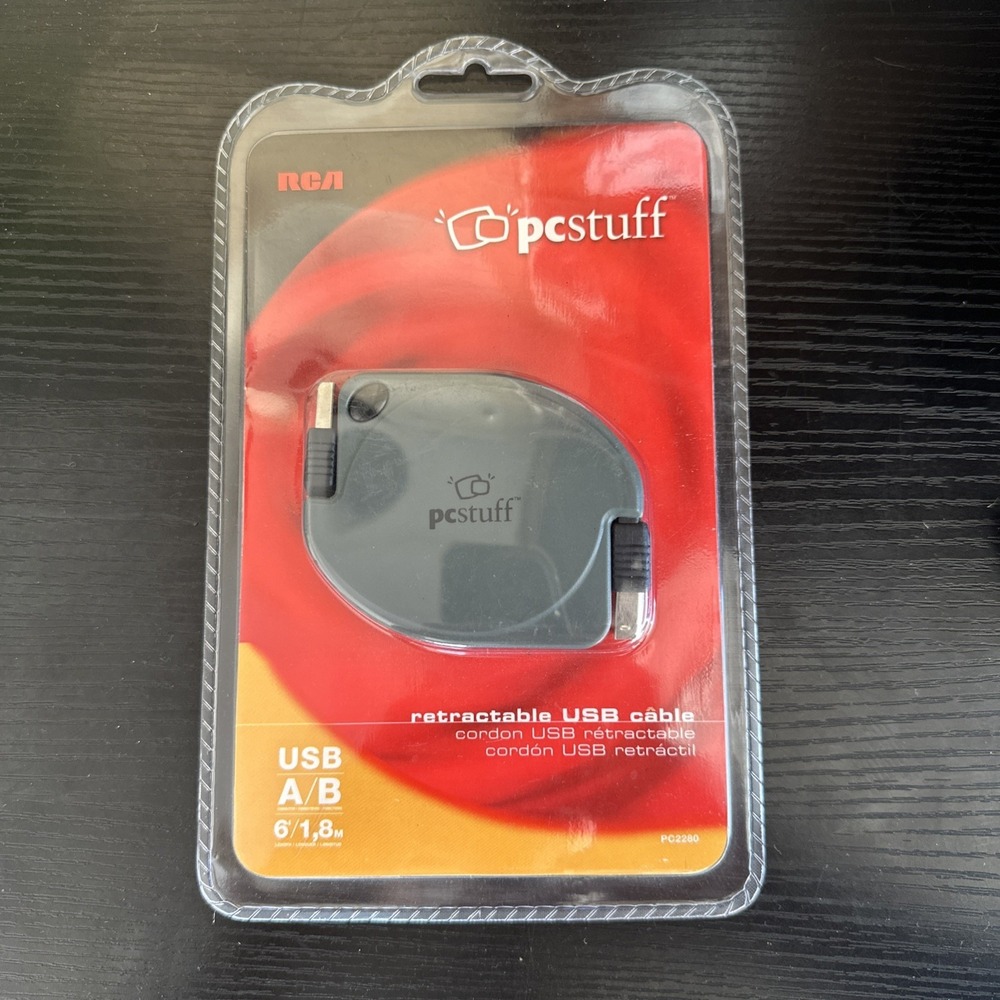 RCA PCSTUFF 6ft (1.8m) IEEE 1394 Retractable FireWire Cable NEW